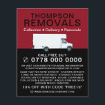 White Removal Van, Removal Company Advertising Flyer<br><div class="desc">White Removal Van,  Removal Company Advertising Flyer by The Business Card Store.</div>