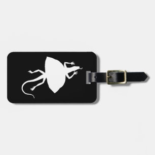 White reptile luggage tag