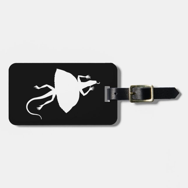 White reptile luggage tag (Front Horizontal)