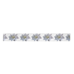 White retro daisy satin ribbon
