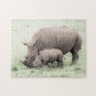 White Rhino & Baby Puzzle
