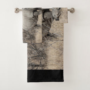 White Rhino Bath Towel Set
