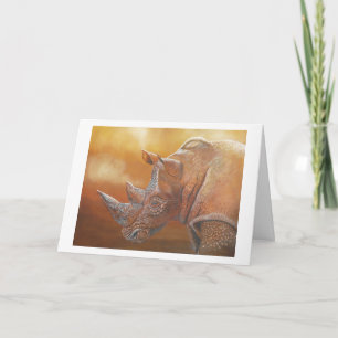 White Rhino Birthday Card
