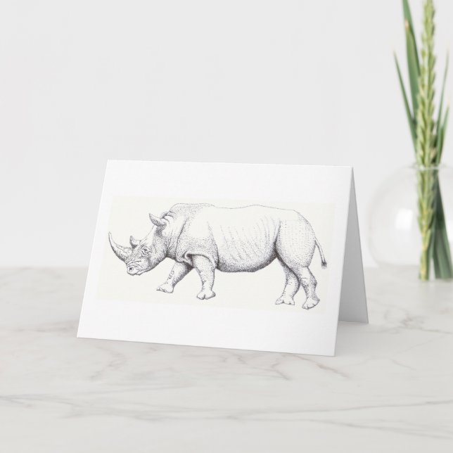 White Rhino Birthday Card (Front)