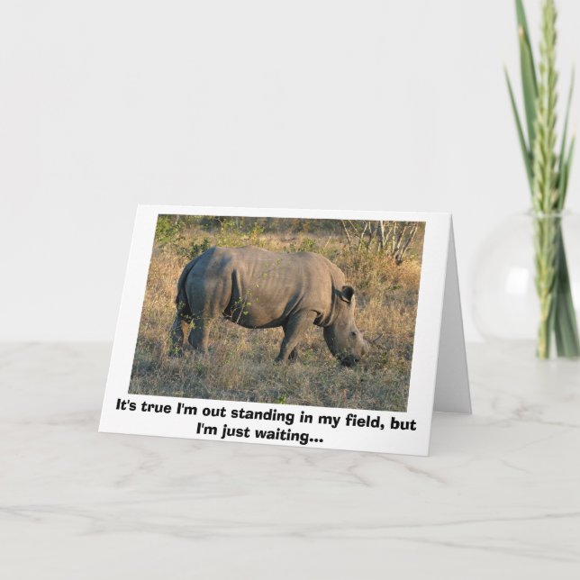 White Rhino Card (Front)