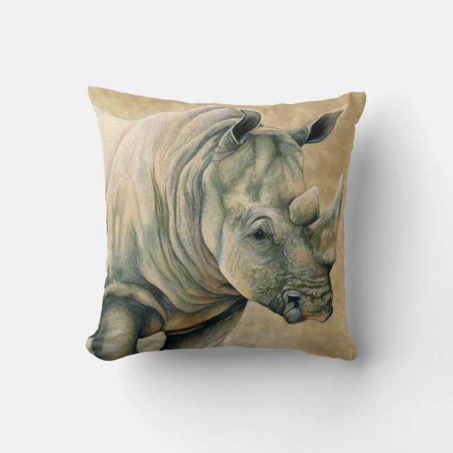 White Rhino Cushion (Front)
