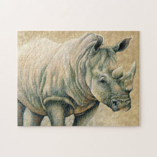 White Rhino Jigsaw Puzzle
