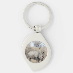 White Rhino Key Ring