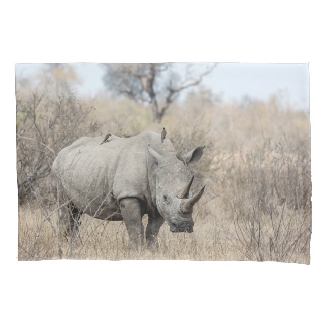 White Rhino Pillowcase (Front)