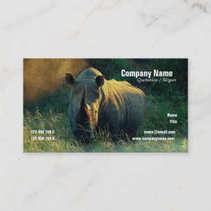 white rhino safari profile cards - customisable