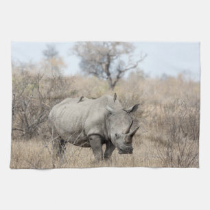 White Rhino Tea Towel