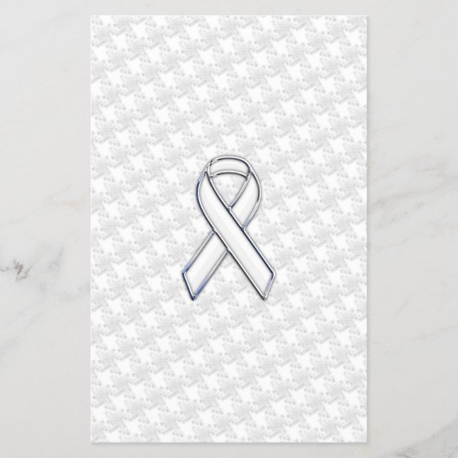 White Ribbon Awareness Applique on Houndstooth Flyer (Front)