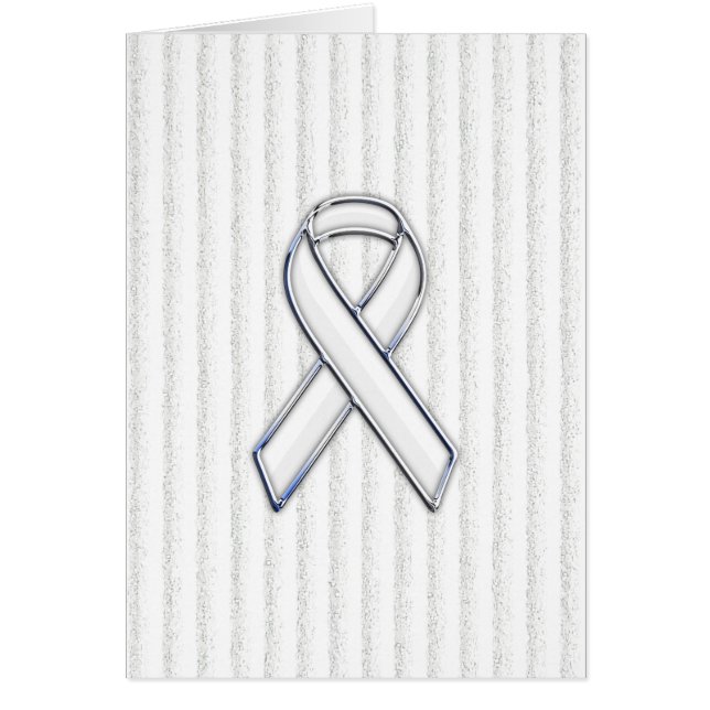 White Ribbon Awareness on Vertical Stripes (Front)