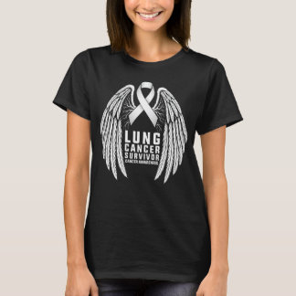 White Ribbon Lung Cancer Survivor hummingbird T-Shirt