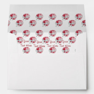 white ribbon tied around red love heart envelopes