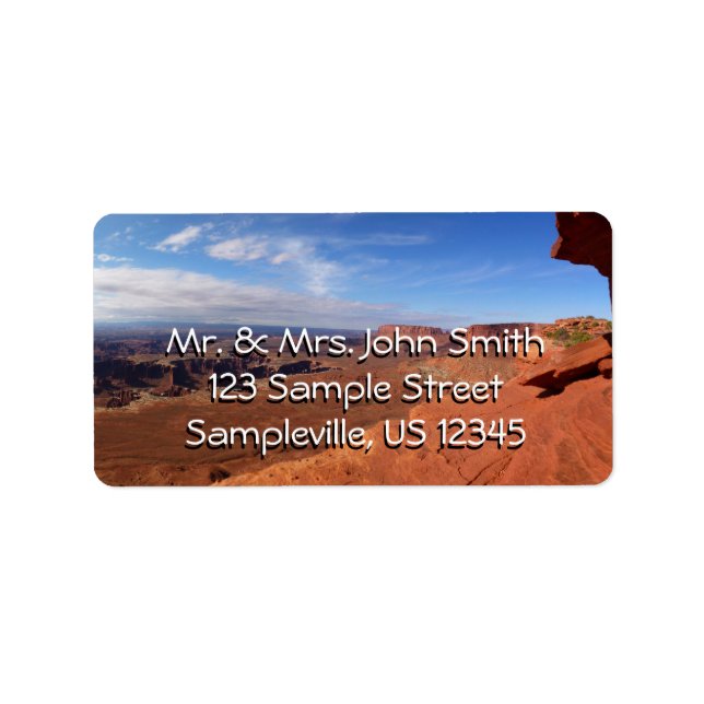 White Rim Overlook at Canyonlands National Park Label (Front)