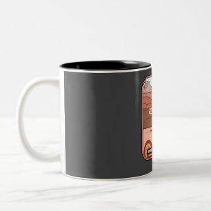 White Rim Trail � Utah mountain biker souvenir  Two-Tone Coffee Mug