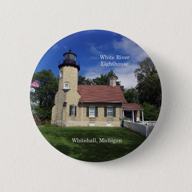 White River Lighthouse button (Front)