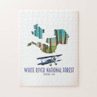 White River National Forest Colorado usa map Jigsaw Puzzle