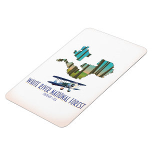 White River National Forest Colorado usa map Magnet