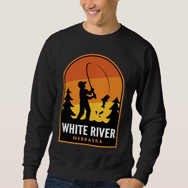 White River Nebraska Fishing Sweatshirt (Front)