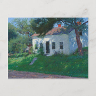 White Roadside Cottage by Dennis Miller Bunker Postcard