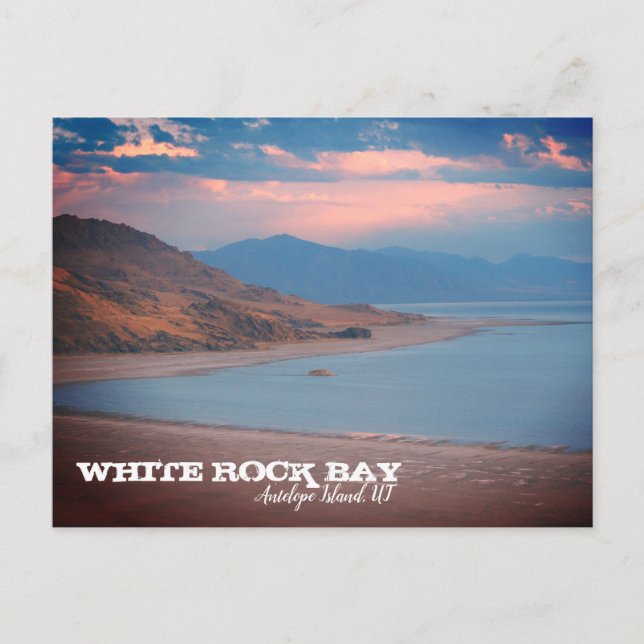 White Rock Bay, Antelope Island, Utah Postcard (Front)