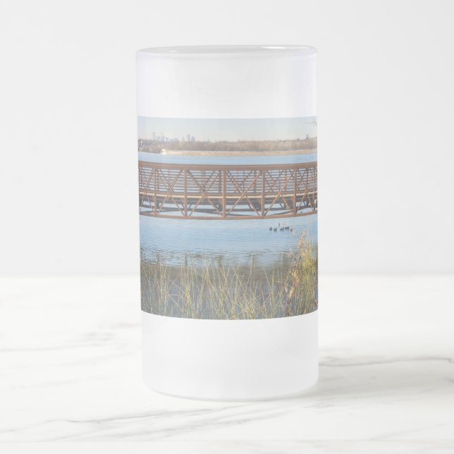 White Rock Park Bridge Frosted Mug (Center)