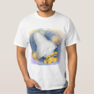 white Rocket T-shirt