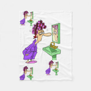 WHite roller lady blanket for Her lazy days