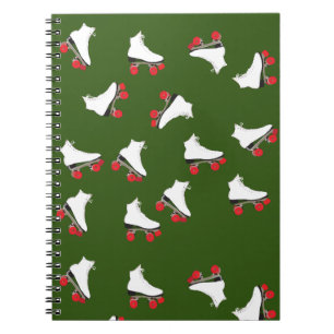 White Roller Skates Spiral Notebook