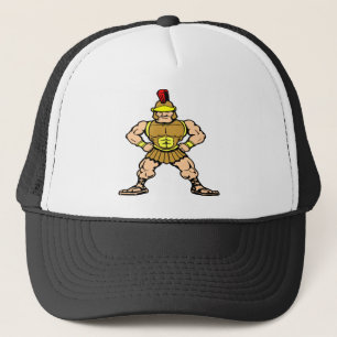 White Roman Spartan Warrior Trucker Hat