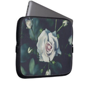white rose (2) laptop sleeve
