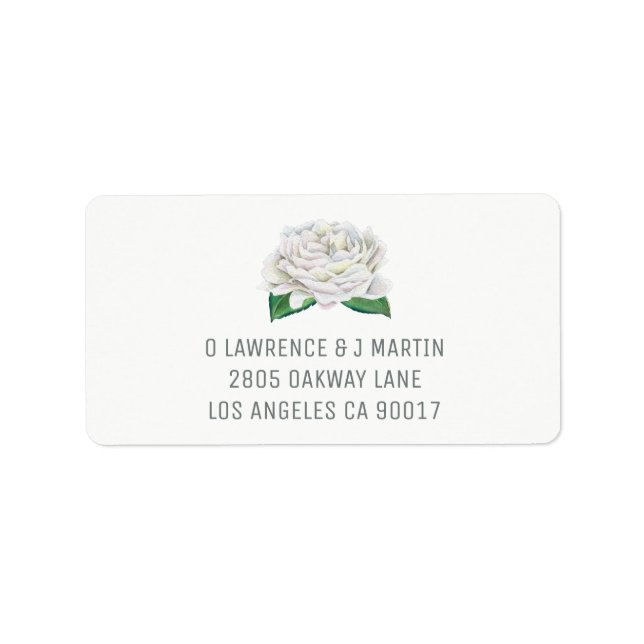 White Rose Address Labels (Front)