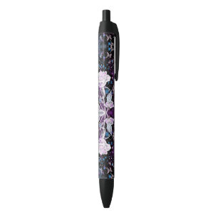 White Rose and Butterflies Pen