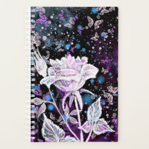 White Rose and Butterflies Planner
