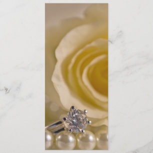White Rose and Pearls Wedding Program Programme
