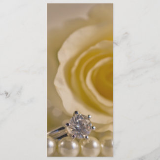 White Rose and Pearls Wedding Program Programme