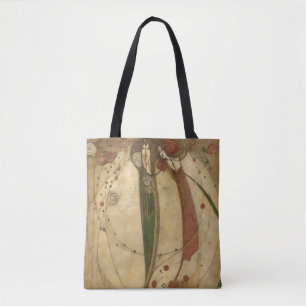 White Rose and Red Rose by Margaret Mackintosh     Tote Bag