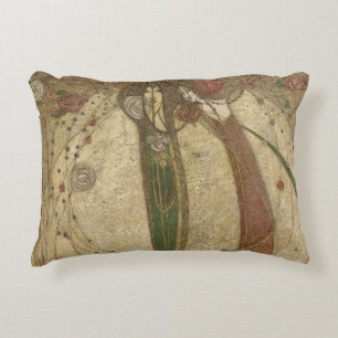 White Rose and Red Rose by Mary MacDonald Decorative Cushion