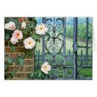 white Rose And Wrought Iron Gate flowers