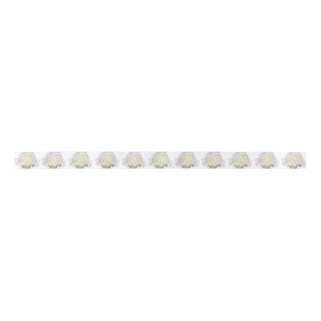 White Rose,Any Occasions_ Satin Ribbon (Front)