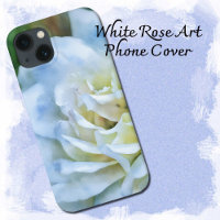 White Rose Art Phone Case