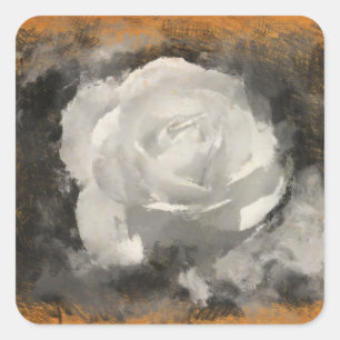 White Rose Art Stickers