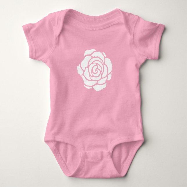White Rose Baby Bodysuit (Front)