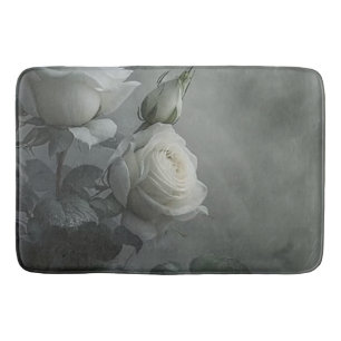 White Rose Bath Mat