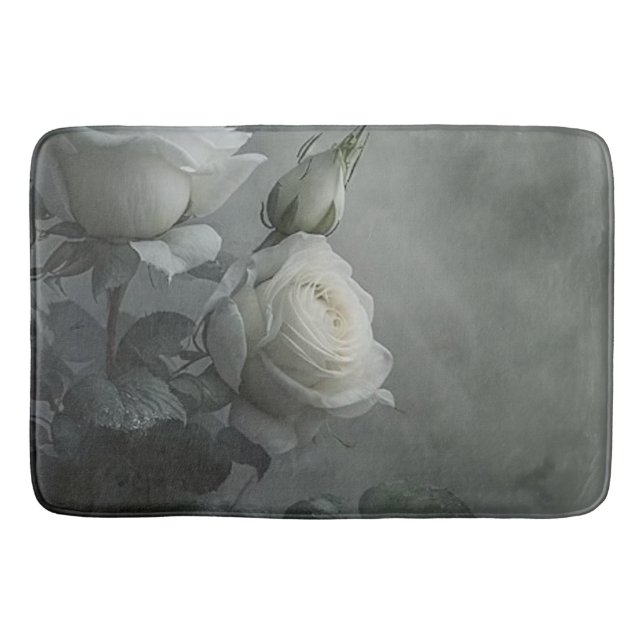 White Rose Bath Mat (Front)