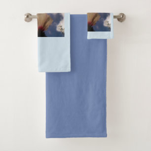 White Rose Bath Towel Set