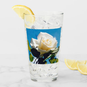  White Rose Beauty  Glass