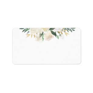 White Rose   Blank Address Label